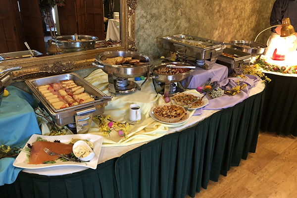 large buffet spread